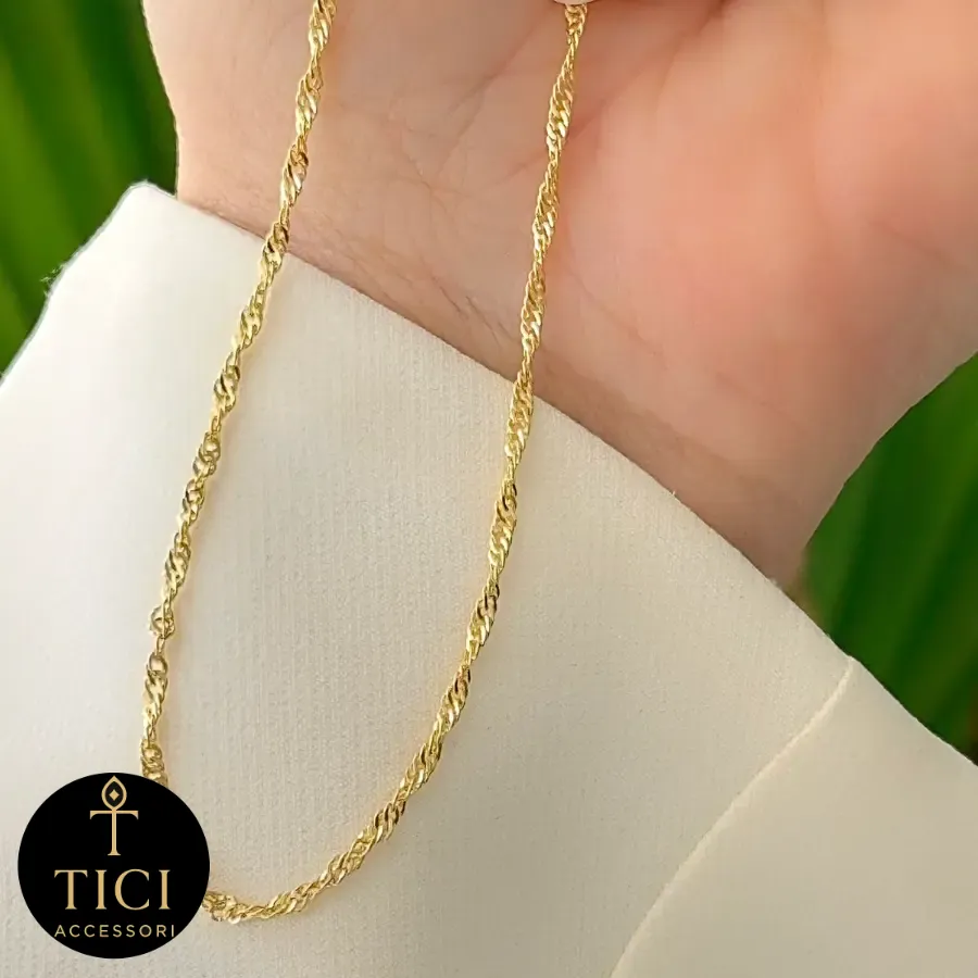 Colar Fio Singapura Luxo Leve