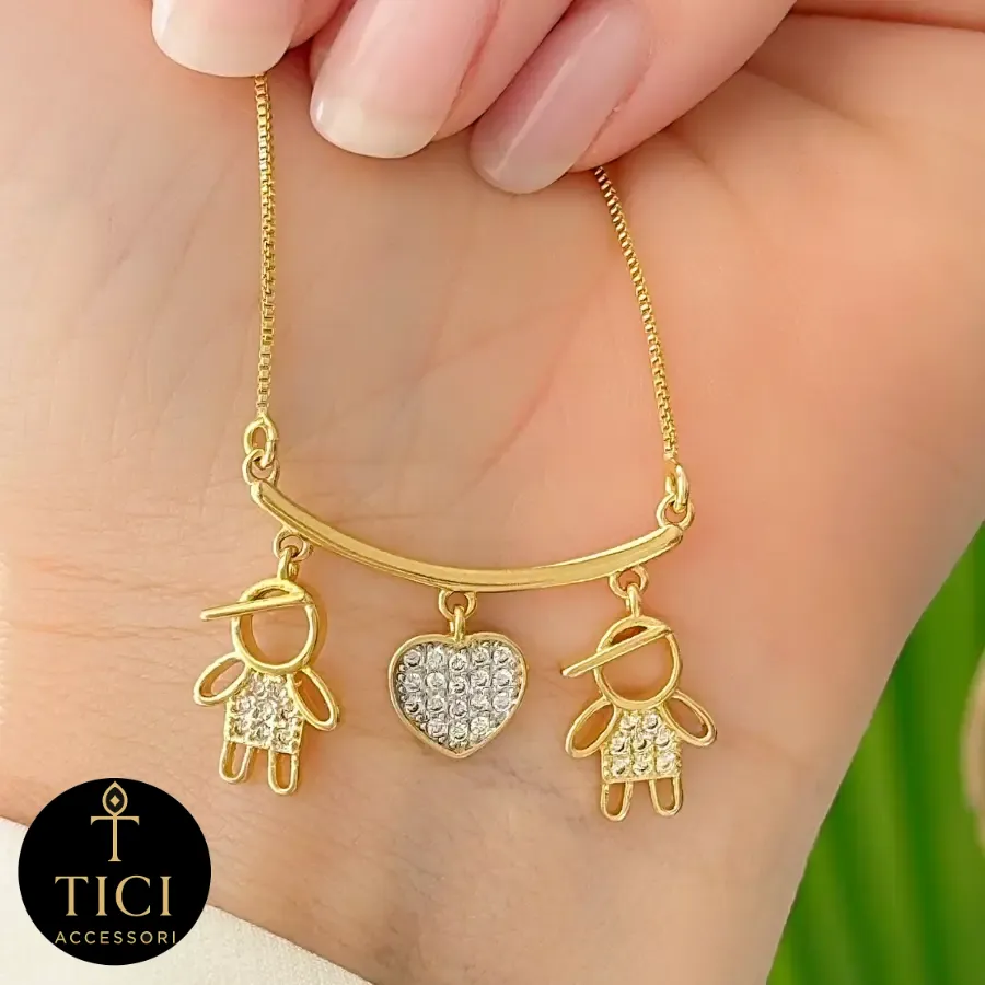 Colar Amor de Mãe com Filhos