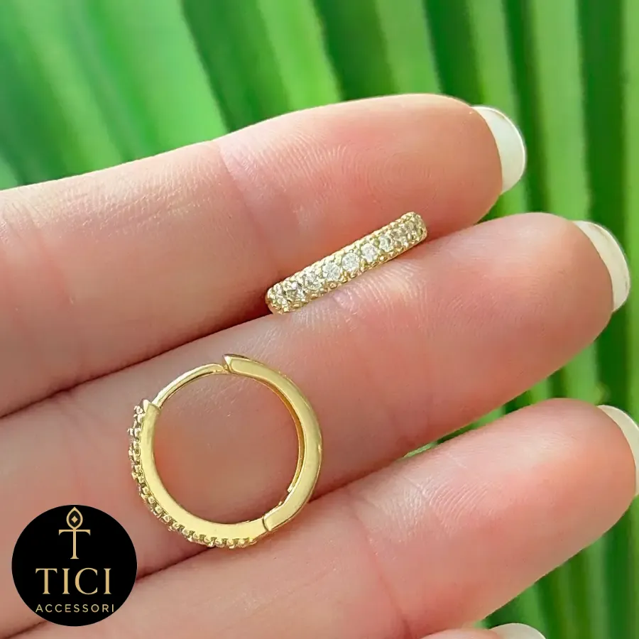 Argola Elegância Cravejada