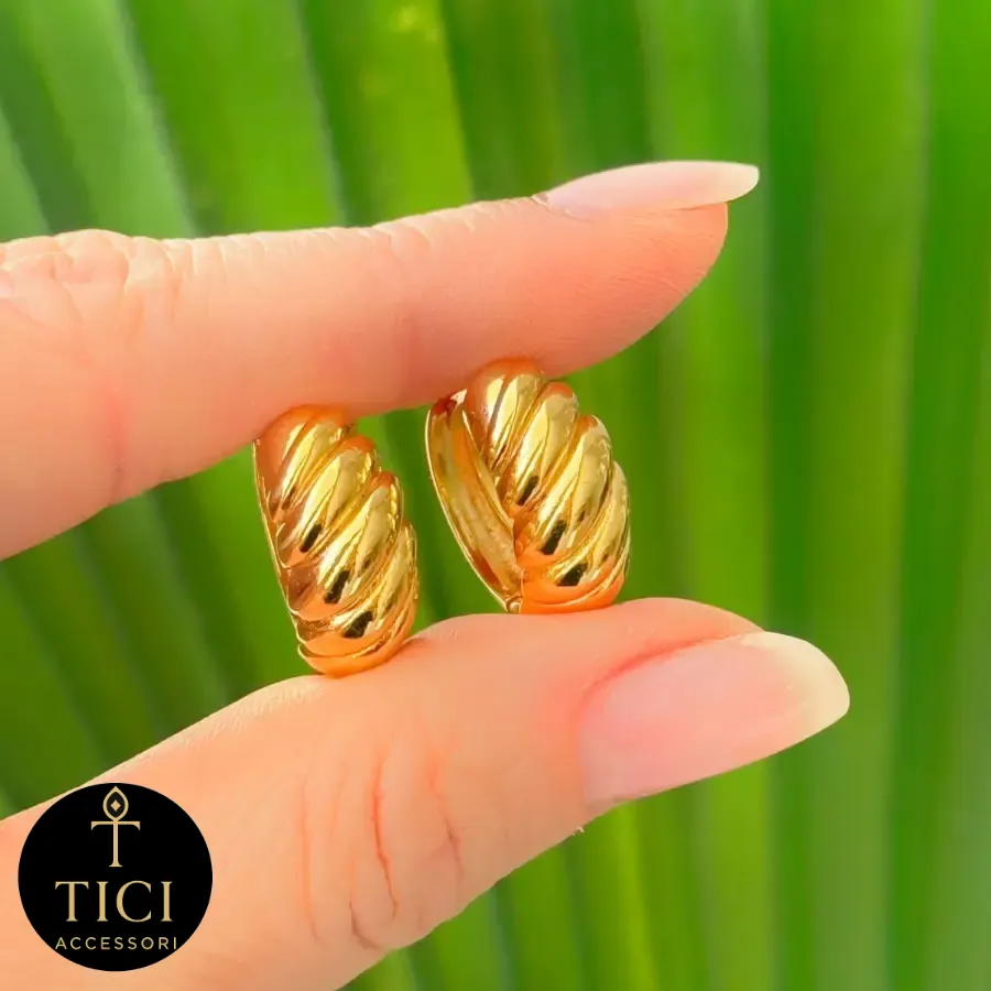 Argolinha Croissant Dourada