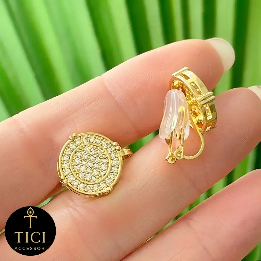 Brinco de Pressão Chuveirinho Redondo Dourado