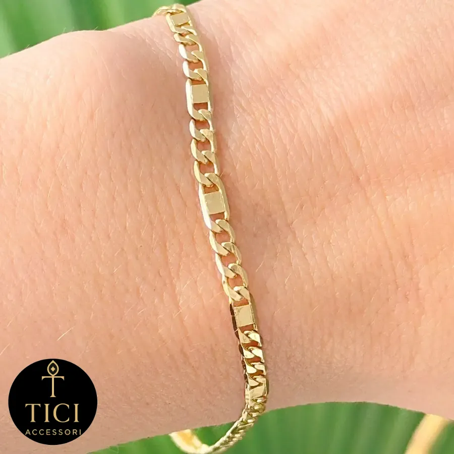 Pulseira Elos Piastrine Dourada