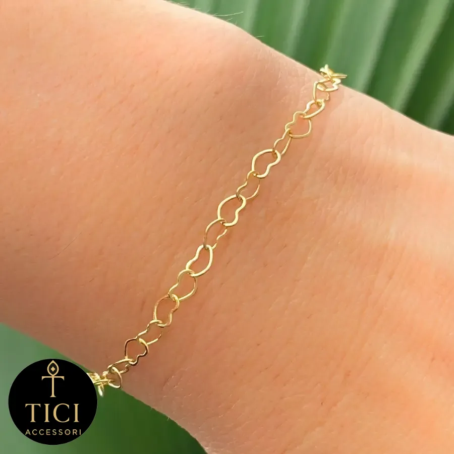Pulseira Elos de Corações Delicados