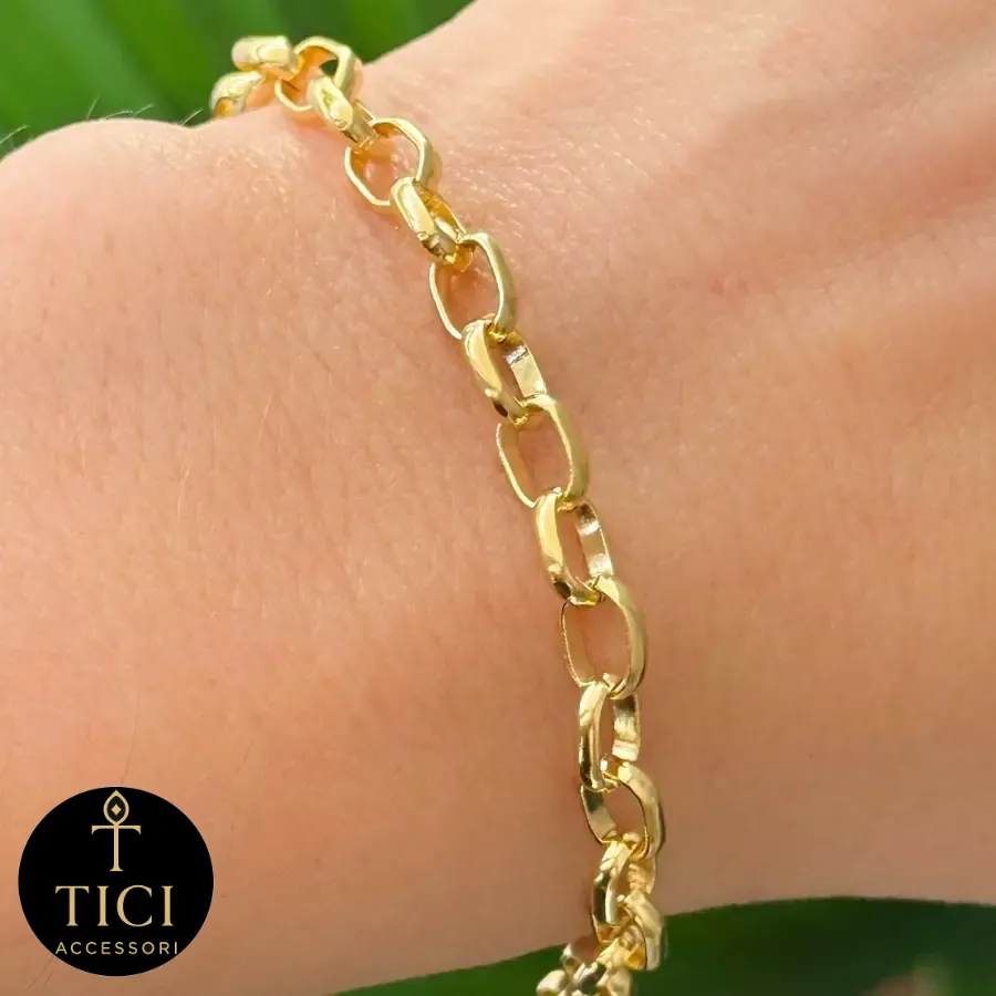 Pulseira de Elos Redondos Dourada