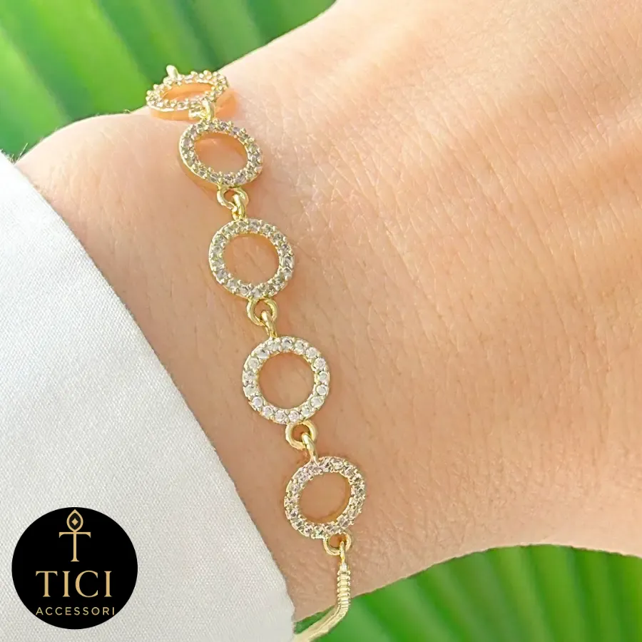 Pulseira Gravata Círculos de Luz