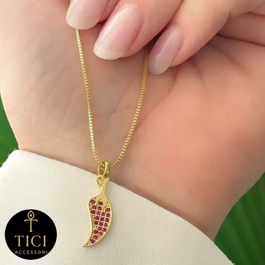 Colar Pimenta da Sorte Cravejada