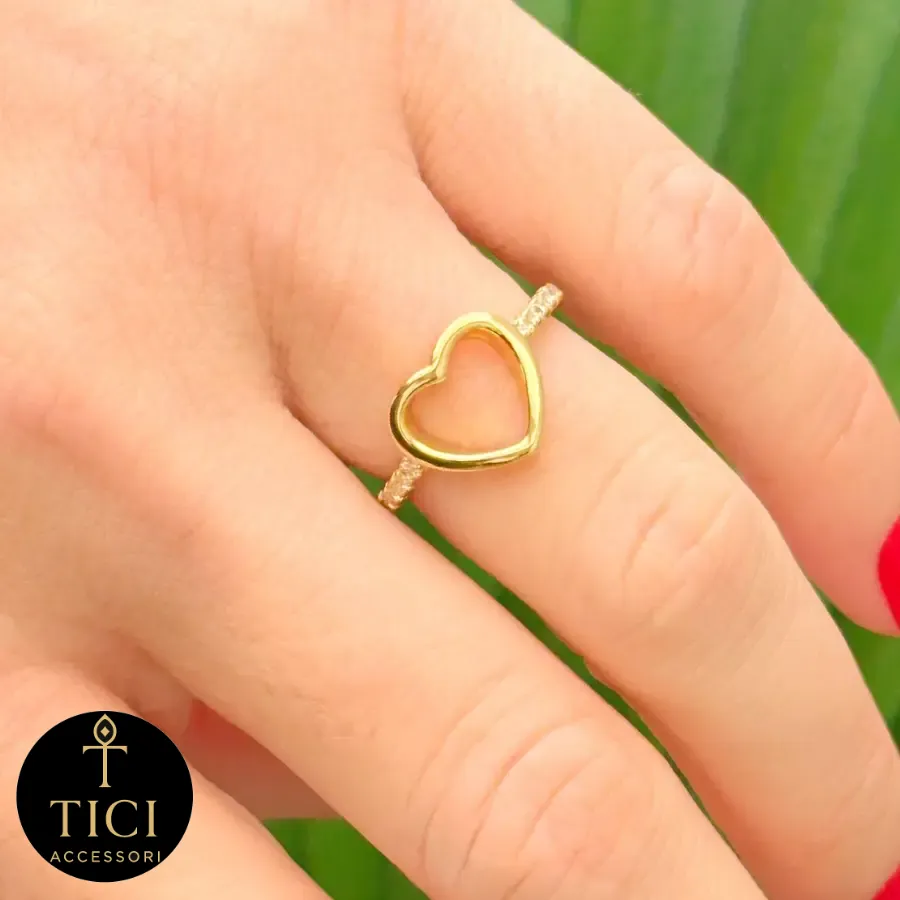 Anel Coração Amor & Brilho