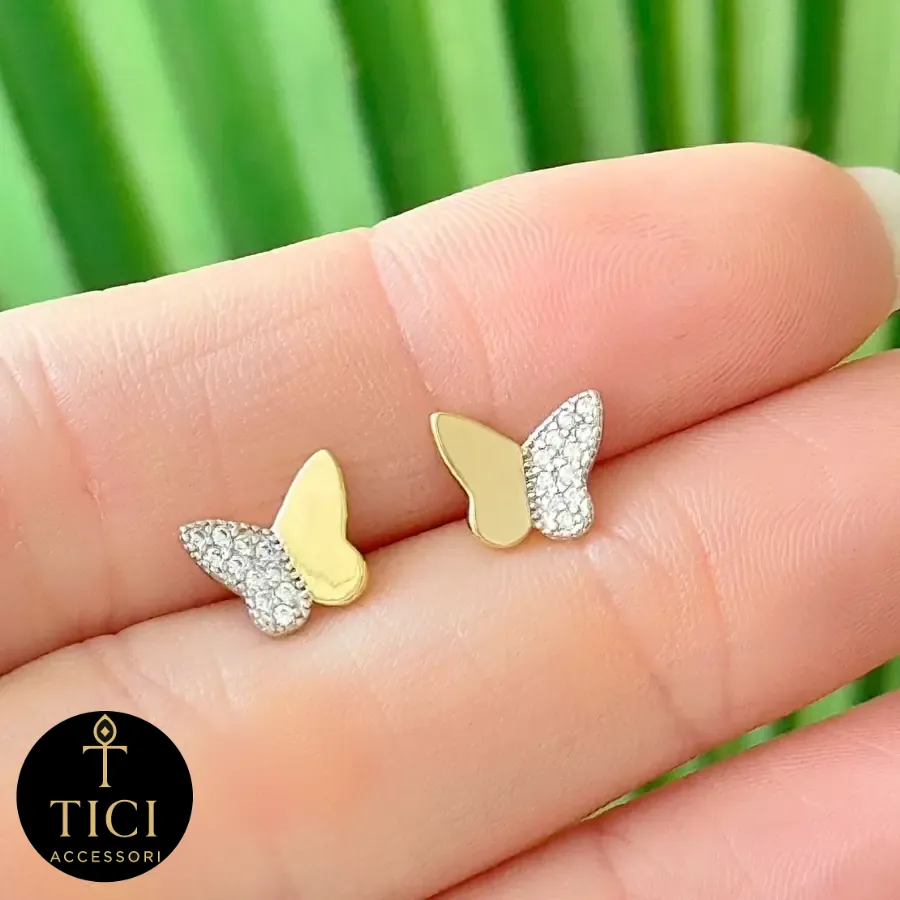Brinco Borboleta Encantada Bicolor
