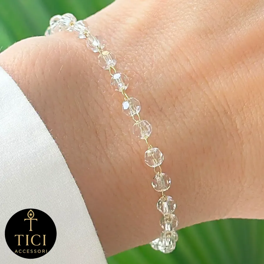 Pulseira Pontos de Luz Cristal