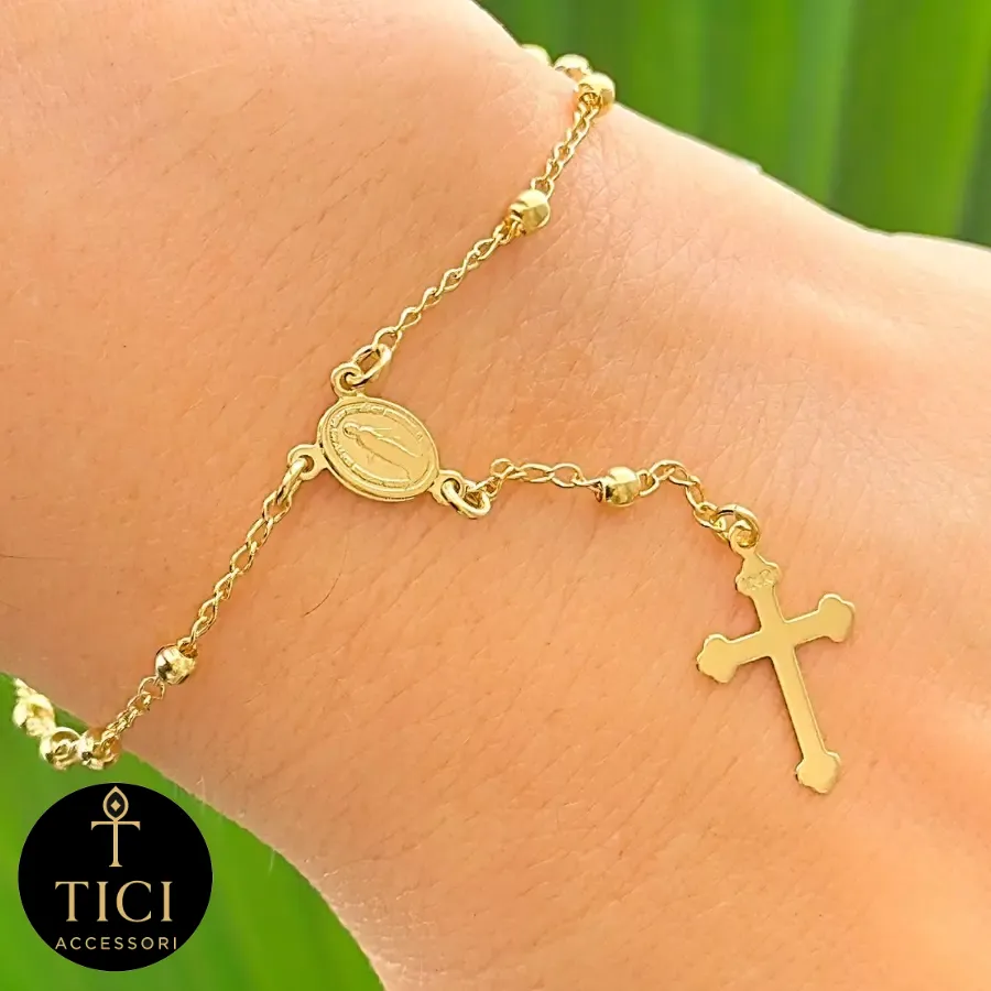 Pulseira Terço Fé e Brilho