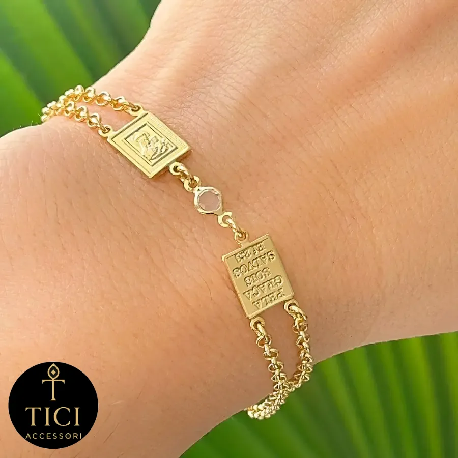 Pulseira Escapulário Duplo da Fé