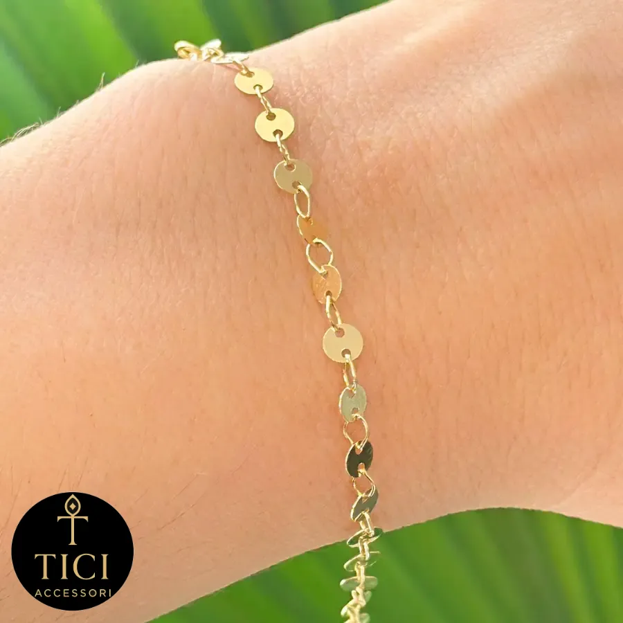 Pulseira de Plaquinhas Reluzentes