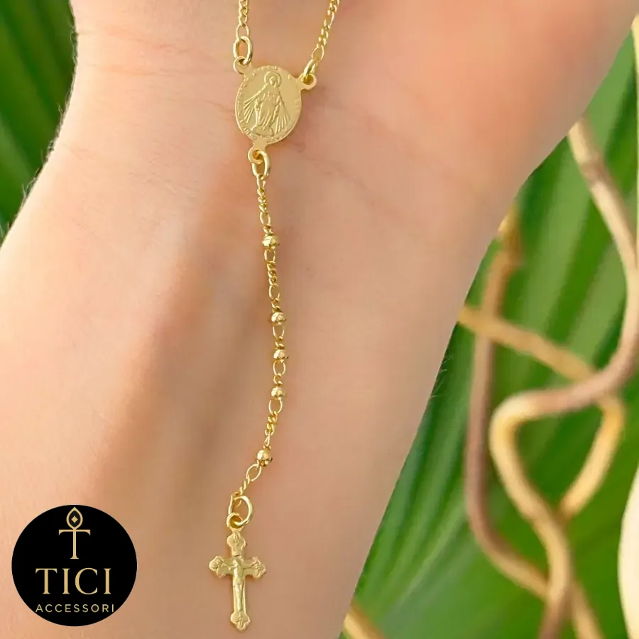 Colar Terço Gracioso Dourado