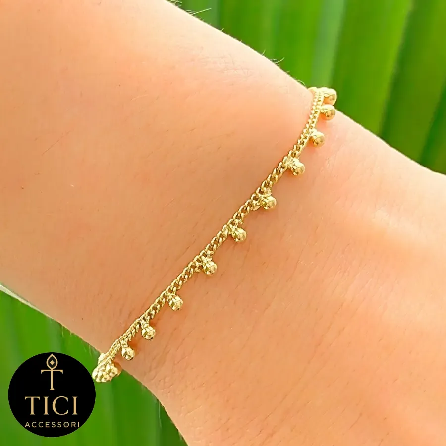 Pulseira Delicada com Pontos de Luz