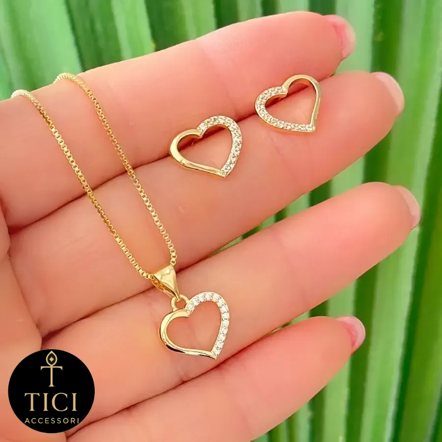 Conjunto Corações Brilhantes