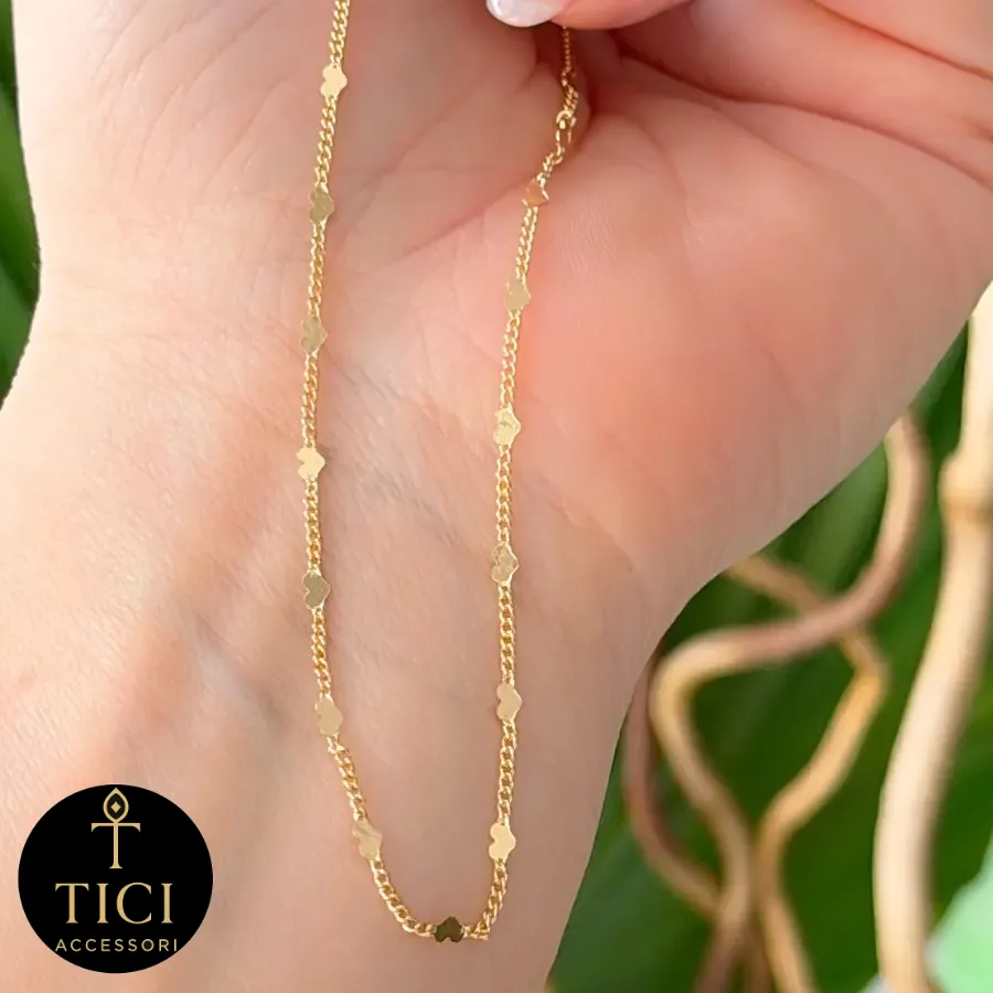 Choker Corações Dourados