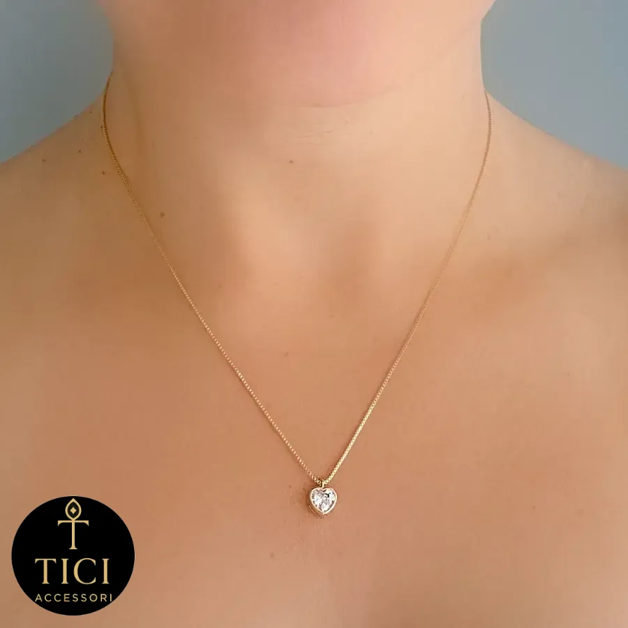 Colar Ponto de Luz Coração