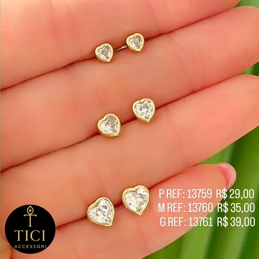 Brinco Coração M Ponto de Luz