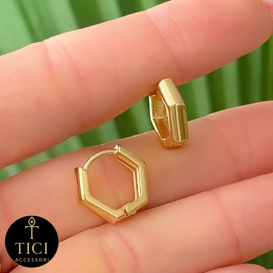 Argola Hexágono Liso