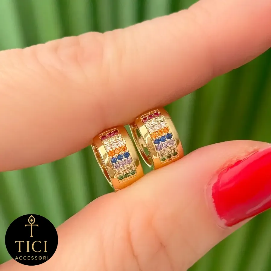 Argola Colorida 'Love' com Trio de Cores Vibrantes