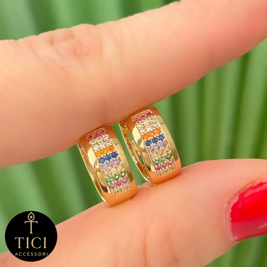 Argola Love Colorida Média