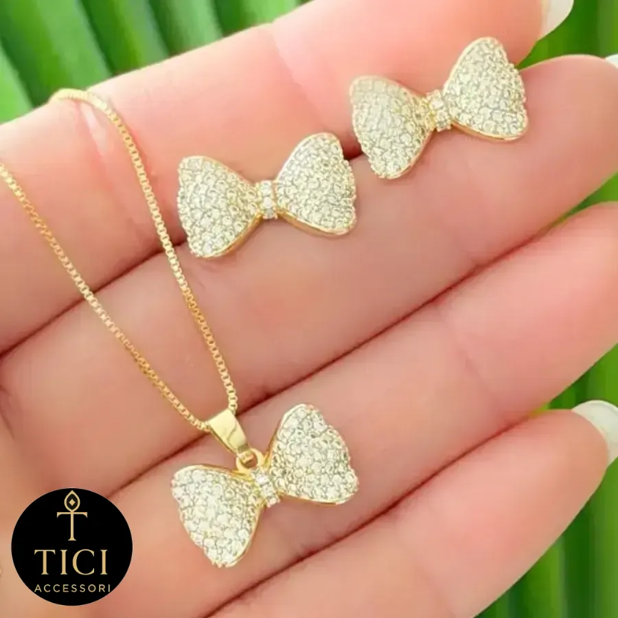 Conjunto Laço de Brilho Encantador