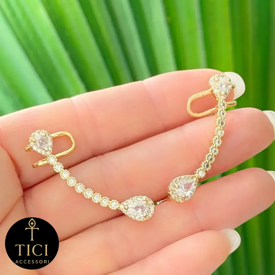 Ear Cuff Gotas de Luz