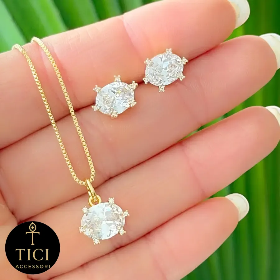 Conjunto Ponto de Luz Oval Radiante