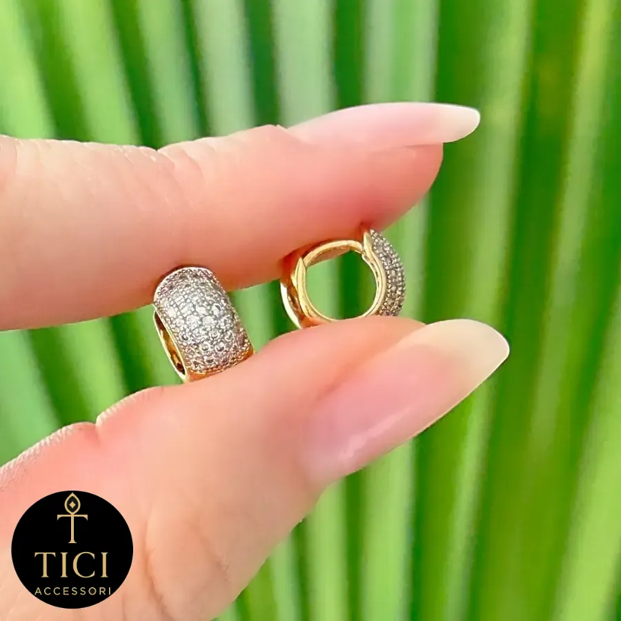 Argola Cravejada P Brilho Intenso