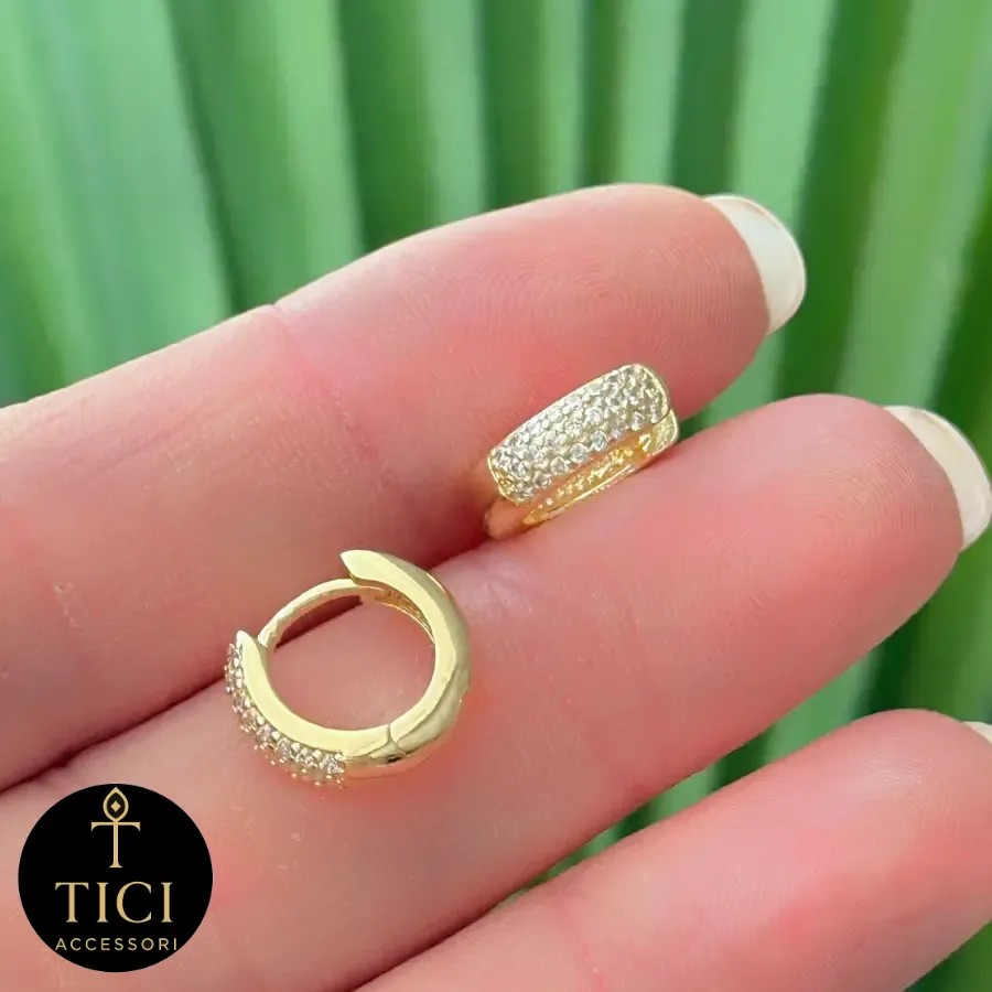 Argola Três Filetes Brilhantes G