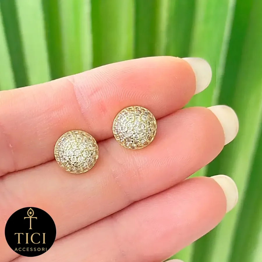 Brinco Bola Cravejada Brilhante