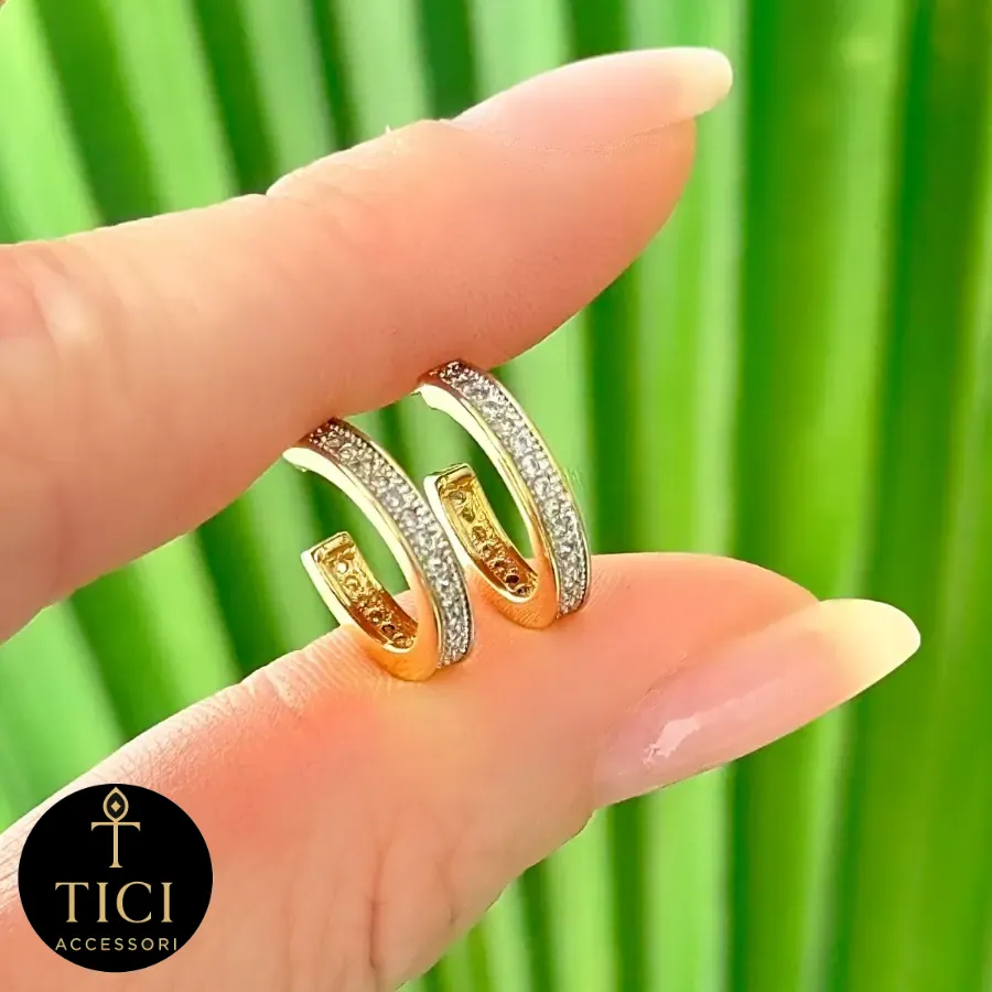 Argola P Brilho Sutil Cravejado