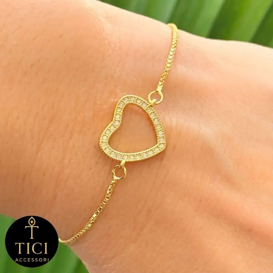 Pulseira Coração Radiante Ajustável